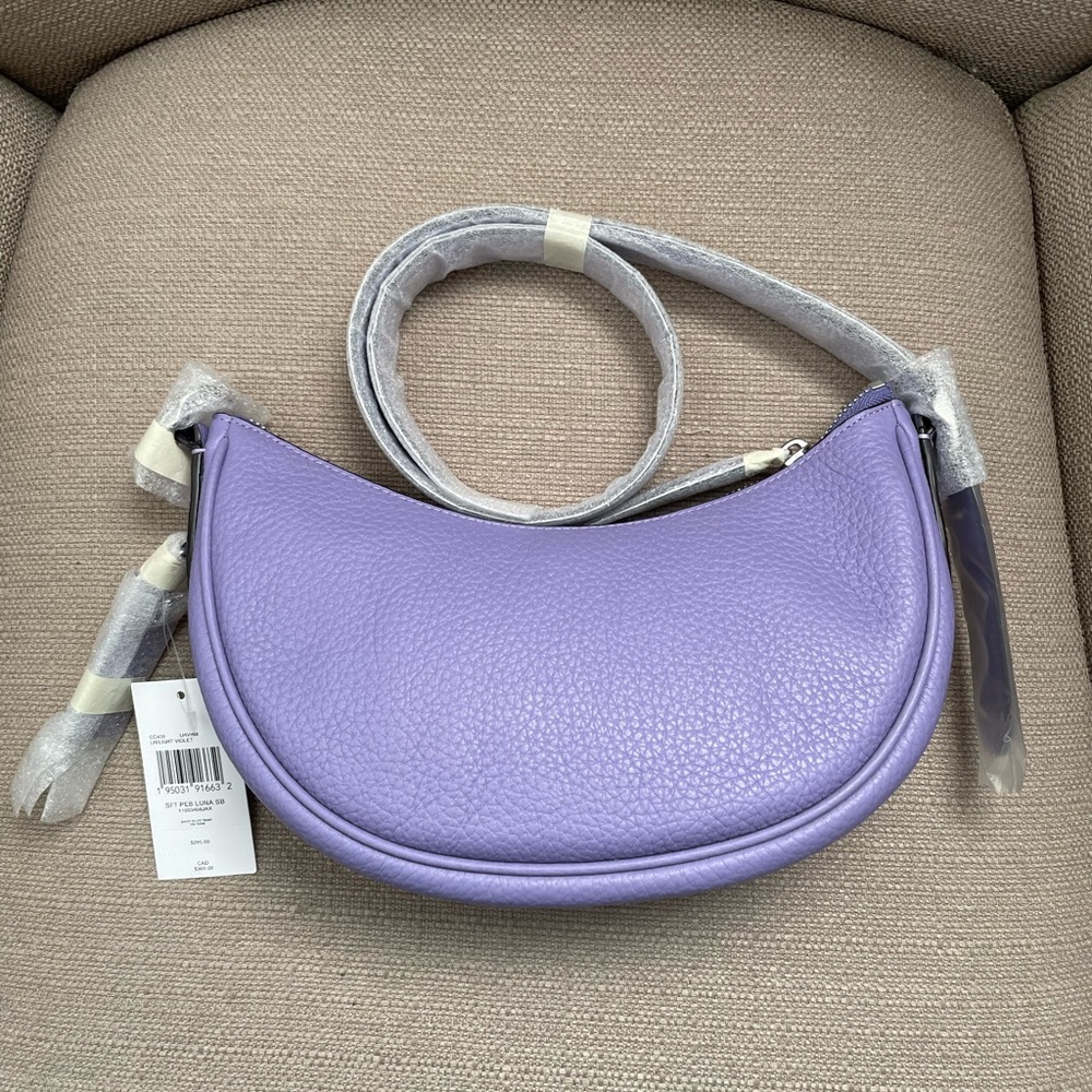 Coach Luna Shoulder Bag in colour Light Violet New with Tags